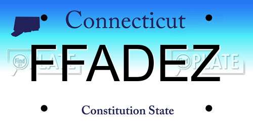 FFADEZ Connecticut License Plate