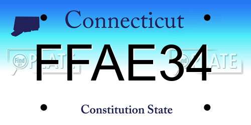 FFAE34 Connecticut License Plate