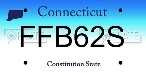 FFB62S Connecticut License Plate