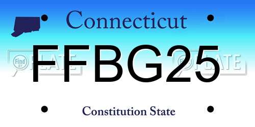 FFBG25 Connecticut License Plate