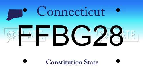 FFBG28 Connecticut License Plate