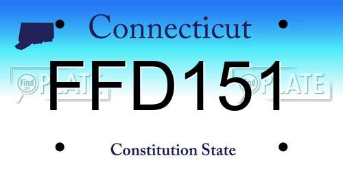 FFD151 Connecticut License Plate