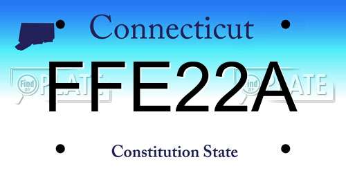 FFE22A Connecticut License Plate