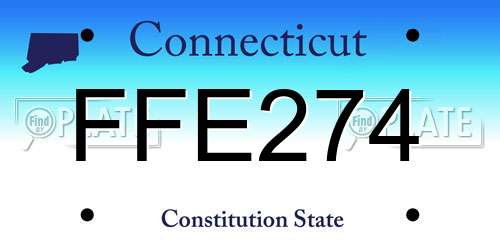 FFE274 Connecticut License Plate