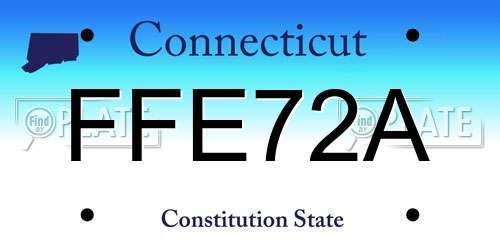 FFE72A Connecticut License Plate
