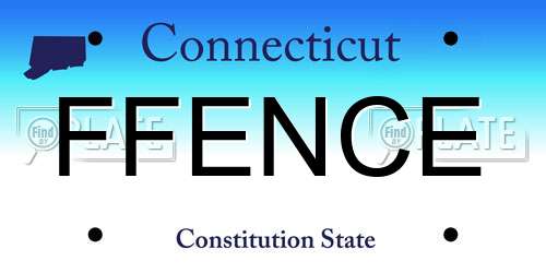 FFENCE Connecticut License Plate