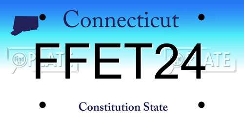 FFET24 Connecticut License Plate