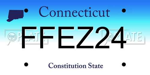 FFEZ24 Connecticut License Plate
