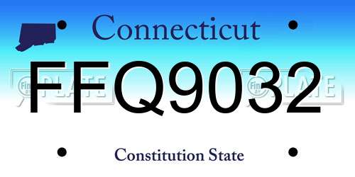 FFQ9032 Connecticut License Plate