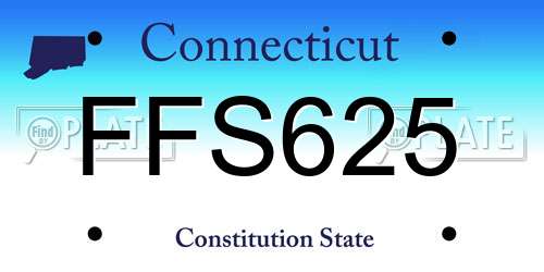 FFS625 Connecticut License Plate