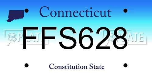 FFS628 Connecticut License Plate