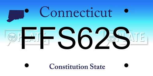 FFS62S Connecticut License Plate