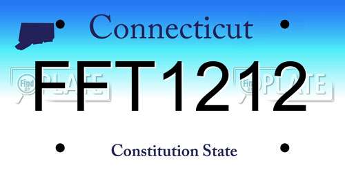 FFT1212 Connecticut License Plate