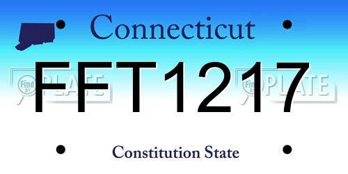 FFT1217 Connecticut License Plate