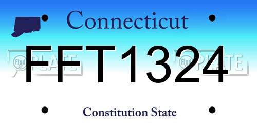 FFT1324 Connecticut License Plate