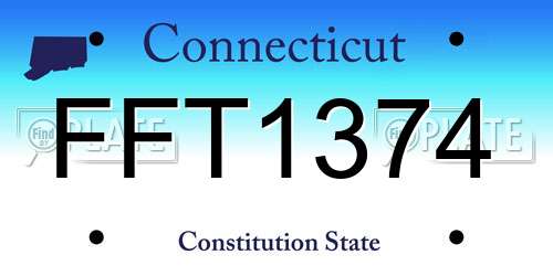FFT1374 Connecticut License Plate
