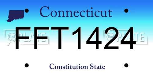 FFT1424 Connecticut License Plate