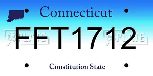 FFT1712 Connecticut License Plate