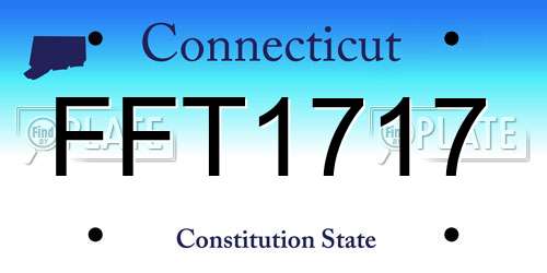 FFT1717 Connecticut License Plate