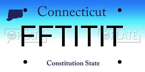 FFTITIT Connecticut License Plate