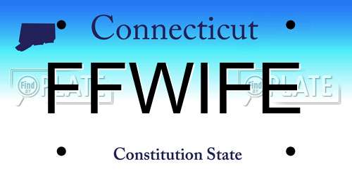 FFWIFE Connecticut License Plate