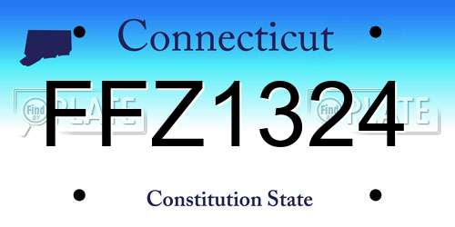 FFZ1324 Connecticut License Plate