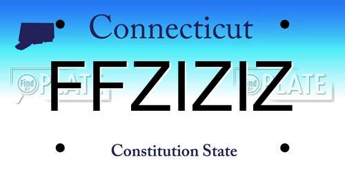 FFZIZIZ Connecticut License Plate