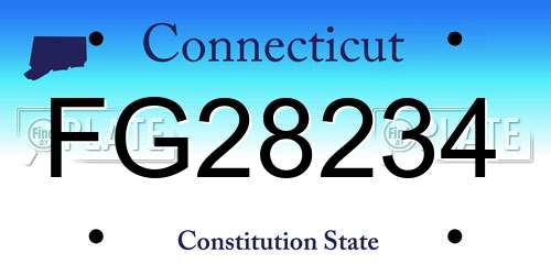 FG28234 Connecticut License Plate