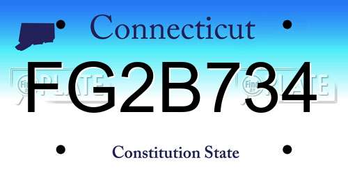 FG2B734 Connecticut License Plate
