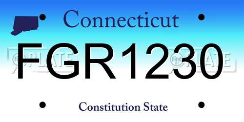 FGR1230 Connecticut License Plate
