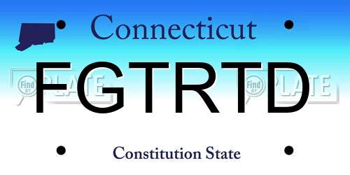 FGTRTD Connecticut License Plate