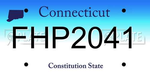 FHP2041 Connecticut License Plate