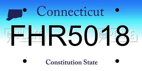 FHR5018 Connecticut License Plate