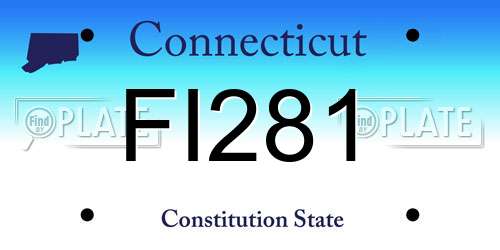 FI281 Connecticut License Plate
