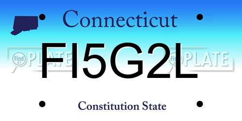 FI5G2L Connecticut License Plate