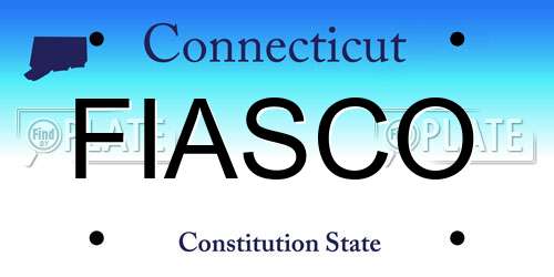 FIASCO Connecticut License Plate