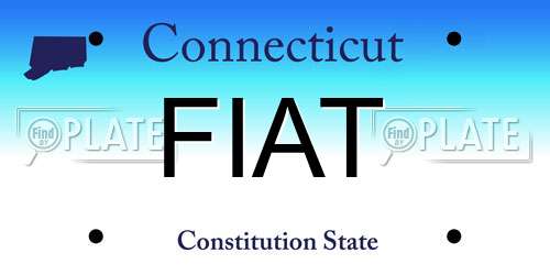 FIAT Connecticut License Plate
