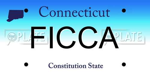 FICCA Connecticut License Plate