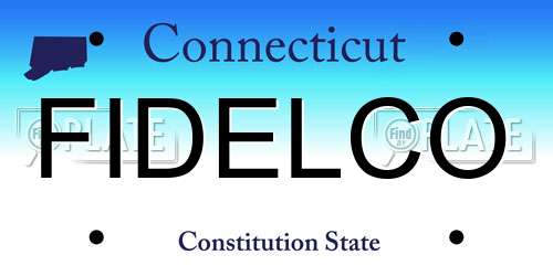 FIDELCO Connecticut License Plate