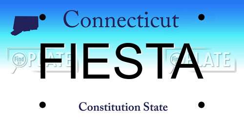 FIESTA Connecticut License Plate