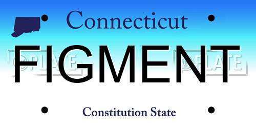 FIGMENT Connecticut License Plate
