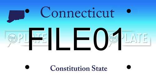 FILE01 Connecticut License Plate