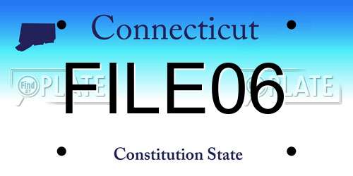 FILE06 Connecticut License Plate