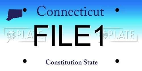 FILE1 Connecticut License Plate
