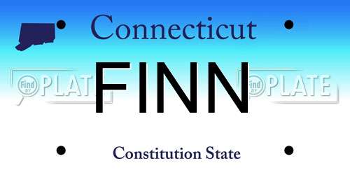 FINN Connecticut License Plate