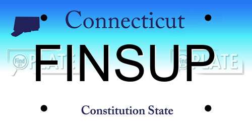 FINSUP Connecticut License Plate