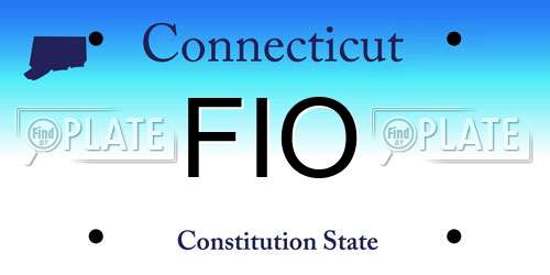FIO Connecticut License Plate