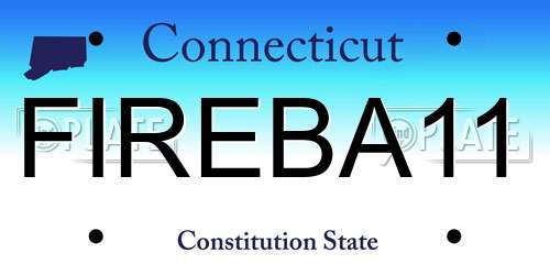 FIREBA11 Connecticut License Plate
