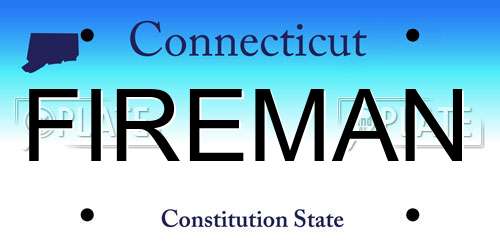 FIREMAN Connecticut License Plate