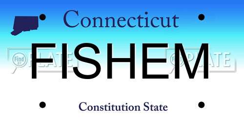 FISHEM Connecticut License Plate